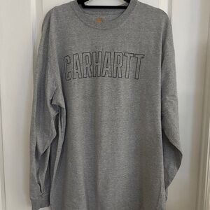 Carhartt Heather Gray Logo Long Sleeve Tee Men’s size L